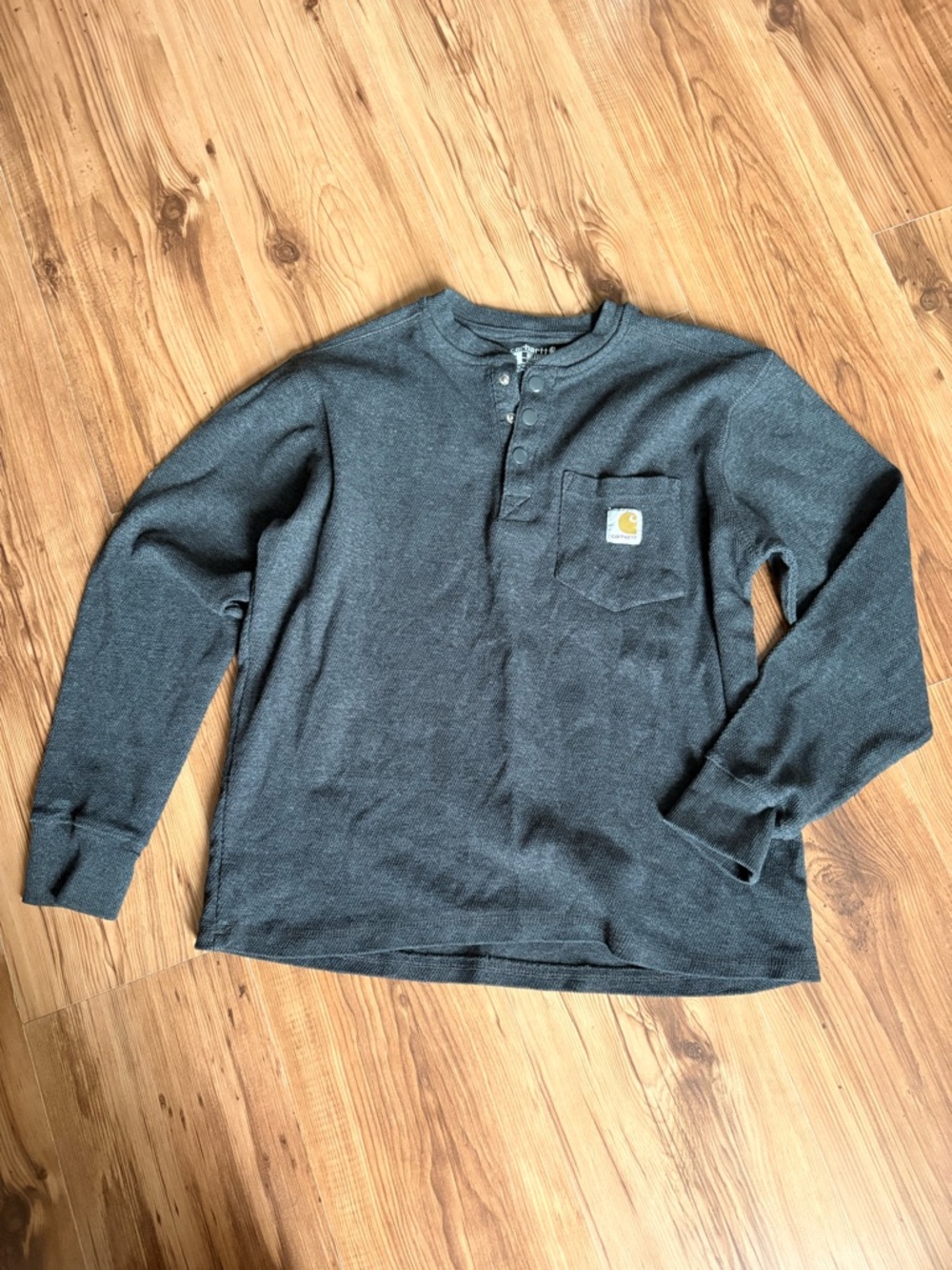 Carhartt Dark Gray Henley Pocket Longsleeve
